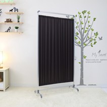 F 파티션 1단 일반천, 솔리드블랙/하단부(고정식)