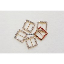 큐빅 버클장식/머리핀 장식/리본공예재료, 큐빅 타원형 버클