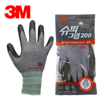 3M 슈퍼그립 200 안전 코팅장갑, S, 1개