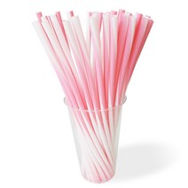 웨이브빨대 21cm 25cm 200개, 핑크 7mm21cm