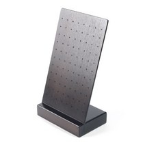 자체브랜드 내추럴 원목 귀걸이 진열대(중)-12.5x8x21(cm), 브라운, 1개