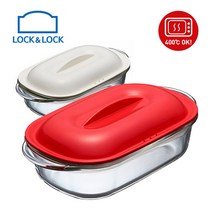 락앤락 간편식 오븐글라스 냄비 용기 650ml LLG482, 레드