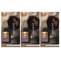 수월 명품 헤어 칼라 크림 염색약 한방염색약, 4S 갈색, 3개