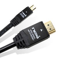 넥시 고급형 HDMI to Micro HDMI 블랙 메탈케이블/HD 3D TV 초고화질 해상도 지원/lg 삼성 레노마 한성 모니터 TV 연결 케이블/1.5M/2M [Ver1.4] 324558, 1.5M
