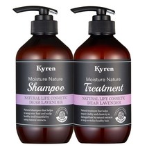 키렌 모이스처 네이처 샴푸 트리트먼트 세트 디어라벤더향 500ml, 1세트