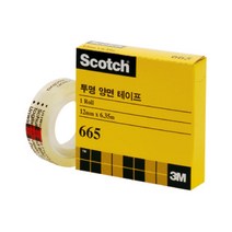 3M)투명양면테이프(665R-12 오피스팩 12 6.35m 6롤) 양면(접착)테이프, 본상품선택, 6롤