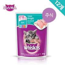 위스카스 키튼 파우치 참치 85g 12팩, 1개