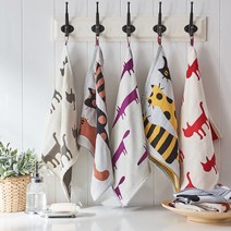 마이워니 주방 고리 타올 어린이집 수건 답례품, 5작은여우-퍼플, 1개