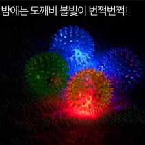 애견장난감 삑삑이 발광볼 색상랜덤, 1