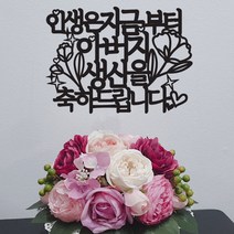 써봄토퍼 (심플)인생은지금부터 생신 환갑케이크토퍼, 인생은지금부터(아버지), 1개