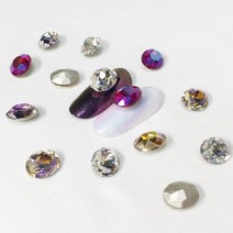 미러타원8120 V컷스톤10X8mm(5개입)6컬러 셀프젤네일 엔틱스톤 네일큐빅 브이컷파츠, 파라다이스샤인