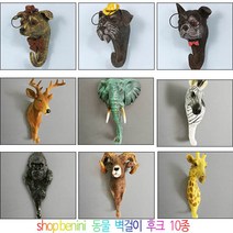 샵베니니 10종컬러 동물 벽 인테리어 장식 벽걸이, 8.고릴라