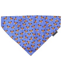 더월씨독 폭시 애견 반다나 S(15.2cm), Blue + Orange, 1개