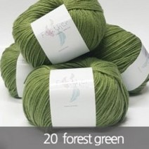 [실] 페더실 실크아크릴 코바늘뜨기 좋은 실 블랭킷 조끼 목도리, 20 forest green