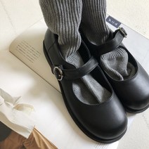 둥근코 메리제인 로퍼 1cm 스트랩 플랫 단화