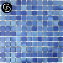 중앙데코 자기질모자이크타일 300*300 블루별믹스 무광 (스티커형 접착식)