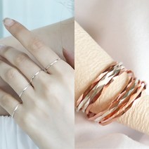 순은 반지 미니 오링 실버 여자 레이어드 은반지