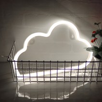 루나리빙 LED 네온사인 무드등, 구름-화이트