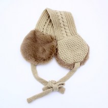 아이원더 러뷰 니트 유아 퍼 귀도리 겸 목도리