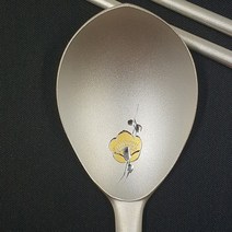 화진명품 99% 고급 수제 손조각 금부 은수저, 매화조각
