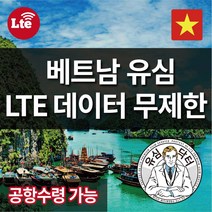 유심플레이스 베트남유심 4G 7일 10일 15일 30일 데이터 완전무제한, 1_1.베트남모바일_매일 3기가씩x30일간(택배), 1개