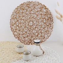라이트앤 원형 테이블 식탁매트, 베이지, 35cm