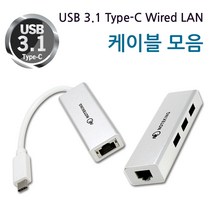 LG전자 gram 17인치 노트북 USB3.1 C타입 LAN 케이블 인터넷 랜젠더, NK-CEA3G