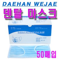 대한위재 대한덴탈마스크(50매) 일회용마스크 위생마스크, 1개, 50매입