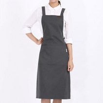 미단디자인 HAP004(L) 바리스타 쉐프 카페 주방 업소용 행사용 앞치마, 멜란지그레이, 1개