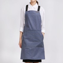 미단디자인 XAP203 바리스타 쉐프 카페 주방 업소용 행사용 앞치마, 77~88) 블루, 1개