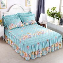 라일라 침대커버 로맨틱 스커트 누빔침대커버