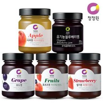 청정원 과일잼 쨈 370gx2개 4종선택 혼합가능, 1개, 08 사과잼1+딸기잼1