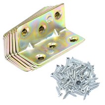 꺽쇠 코너경첩 대형 10개세트 + 20mm 60개 목공나사 포함 평코너