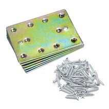 꺽쇠 평코너경첩 왕대형 6개세트 + 25mm 60개 목공나사 포함 평코너