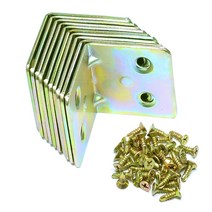 꺽쇠 코너경첩 중형 10개세트 + 13mm 40개 철공나사 포함 평코너