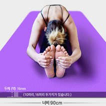 LenWave NBR 빅사이즈 요가매트 10~16mm, 퍼플_10mm
