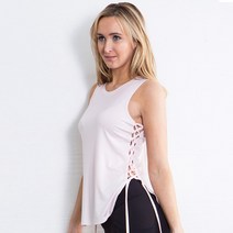 에프지엘지뉴욕 fglgny 여성 에슬레져 다이엔 사이드 레이스업 탑 TS013 로즈쿼츠