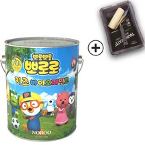 노루페인트 뽀로로 키즈 바이오 페인트 3.8L 반광 간단세트, 포비 화이트블루