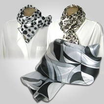 막둥이와망고 얇은 스카프 사계절 쉬폰 폴리 스카프(150*35cm)