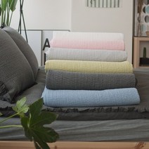 포시즌구스 오가닉 60수 아사 면 워싱 스프레드 패드 침대이불, 다크그레이