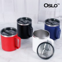 오슬로 아웃백2 이중진공 뚜껑스텐머그컵 420ml, 레드