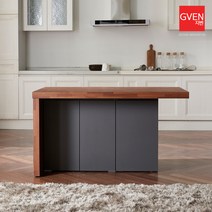 GVEN 지벤 라이나 T형 1200 아일랜드 식탁, 선택1 오크화이트:상판유리구매