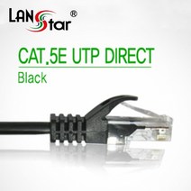 랜스타 UTP 랜케이블 CAT.5E DIRECT-검정 (2M 3M 5M 10M), 2M(LS-5UTPD-2MBK), 1개