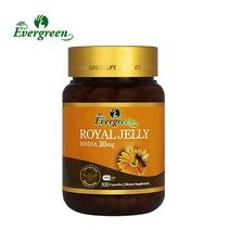 에버그린 로얄 젤리 10HDA 30mg 300정, 1병