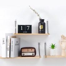 LUEN 건비조 벽 걸이 선반 인테리어 수납 장 철제 원목 고정 찬넬 스트링 서랍 책 거실 책꽂이, 중