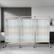 하우스데이 이동식파티션3단 하트베이지(방염원단)화이트