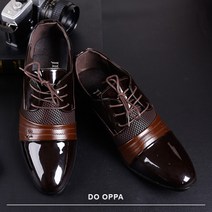 도오빠 남자 구두 정장 캐주얼 290 대형 신발 가죽 3CM 키높이 옥스포드화 오피스룩 하객룩 댄디 패션 스타일리쉬 트렌드 에나멜 신발
