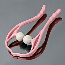 ARUA 아루아 목안마기 목마사지기 목어깨안마기 목지압용 안마봉 볼안마기, 핑크, 1개
