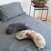 휴잠 보타니컬 티파니 반달 메밀베개 경추베개 (소), 퍼플(커버+메밀)