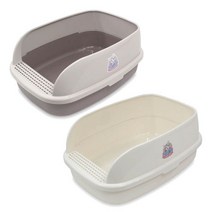 캣아이디어 빅브레드 평판 화장실(CL211) (록 크림), 크림